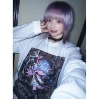 【受注生産】高級猫デザイン“鬼哭喵喵”ビッグシルエットロンT