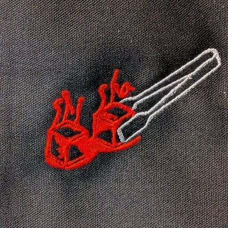 シーシャチャコール刺繍スクエアサコッシュ