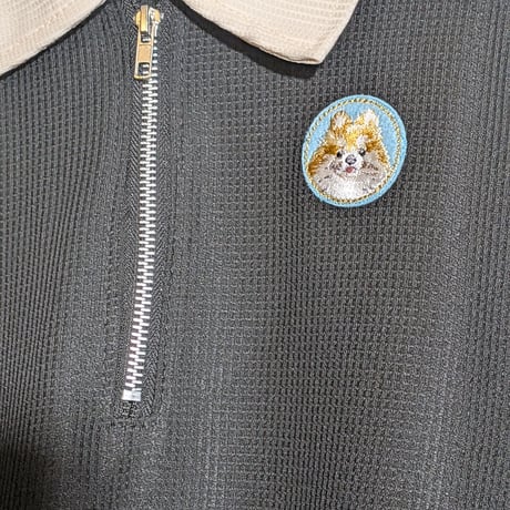 にっこりポメ国家主席肖像画刺繍セットアップ