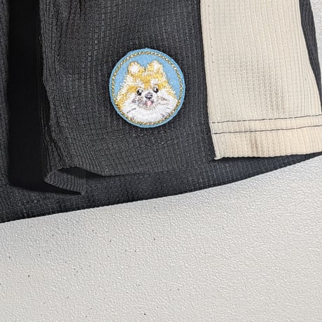 にっこりポメ国家主席肖像画刺繍セットアップ