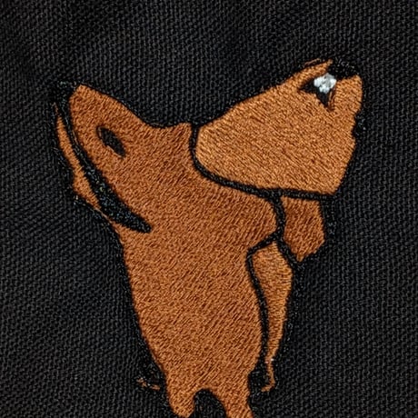 マーモット、ケンカしているのにハート型になっててかわいいね刺繍スクエアサコッシュ