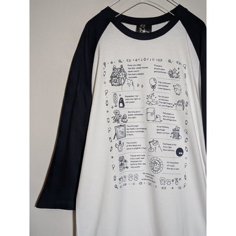 ファンシーレトロことわざ図鑑七分袖ラグランtee