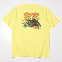 RADIALL "HALLUCINATION" - CREW NECK T-SHIRT S/S YELLOW