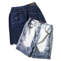 PELLE PELLE Cut Off Jean / DELF Hard Washed Denim Shorts