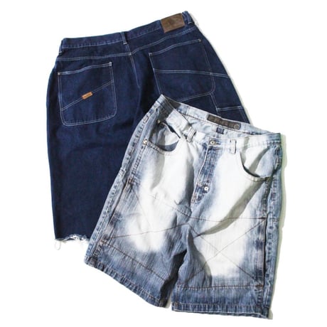 PELLE PELLE Cut Off Jean / DELF Hard Washed Denim Shorts
