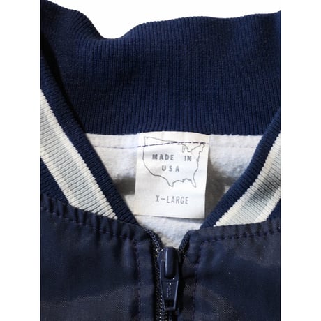 Half-Zip Ribbed Varsity Jacket <Made In USA>