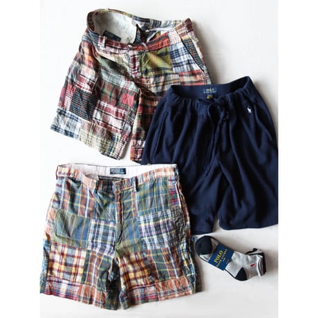 Polo RL Patchwork Plaid & Thermal Shorts