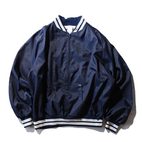 Half-Zip Ribbed Varsity Jacket <Made In USA>