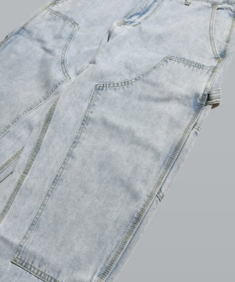 Double Knee Painter Denim Pants / Light Blue