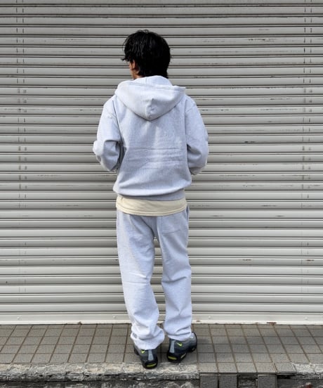 Alpha Shield Patch Zip Hoodie / Ash
