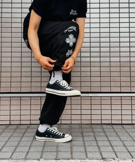 Multi Logo Wide Sweat Pants