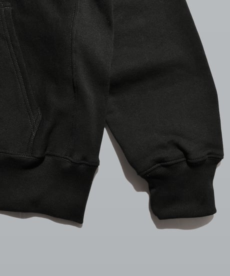 Alpha Shield Patch Zip Hoodie / Black