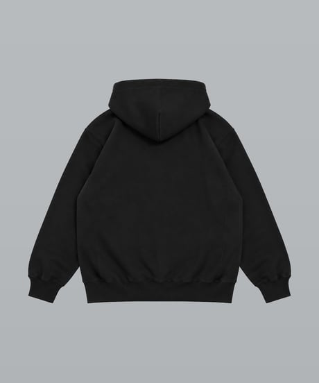 Alpha Shield Patch Zip Hoodie / Black