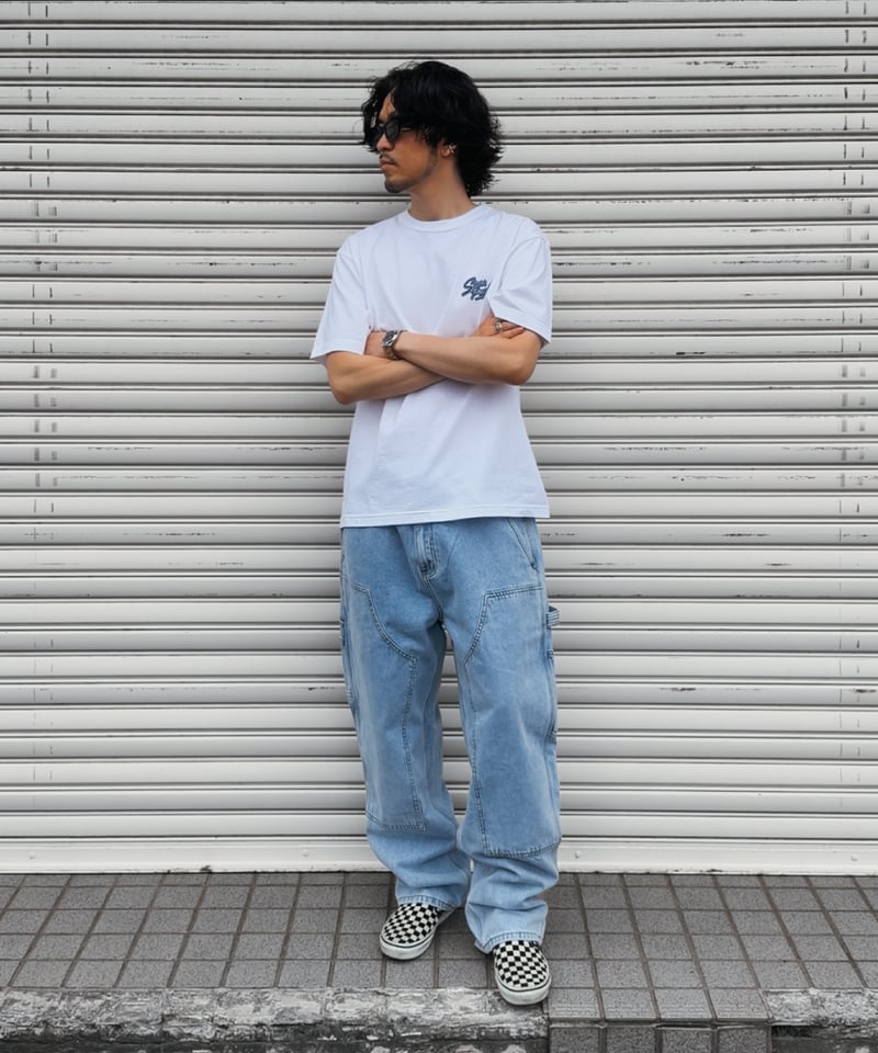 Double Knee Painter Denim Pants / Light Blue |