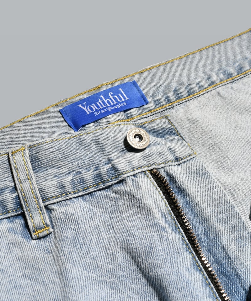 Double Knee Painter Denim Pants / Light Blue |
