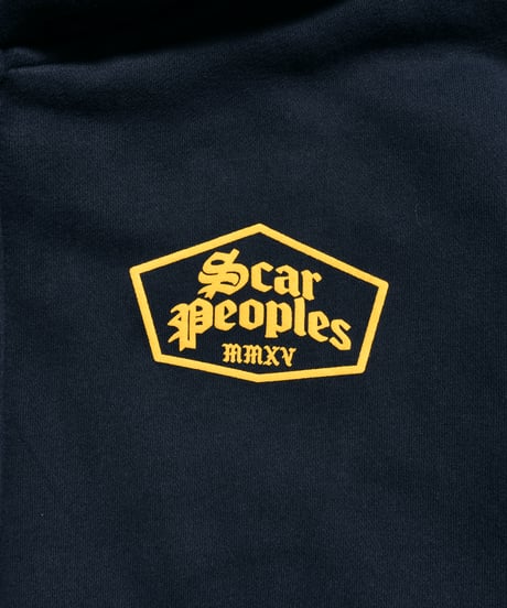 Alpha Shield Box Zip Hoodie / Navy