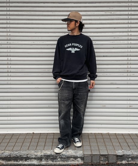 Wing Glyph Fade Crew Sweat / Fade Black
