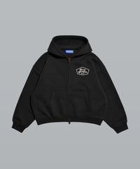 Alpha Shield Box Zip Hoodie / Black