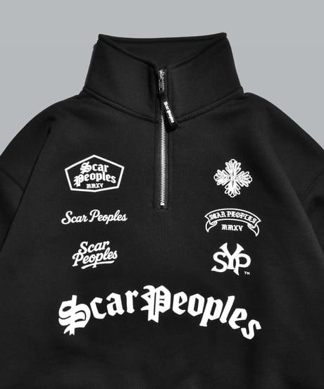 Multi Logo Half zip Sweat