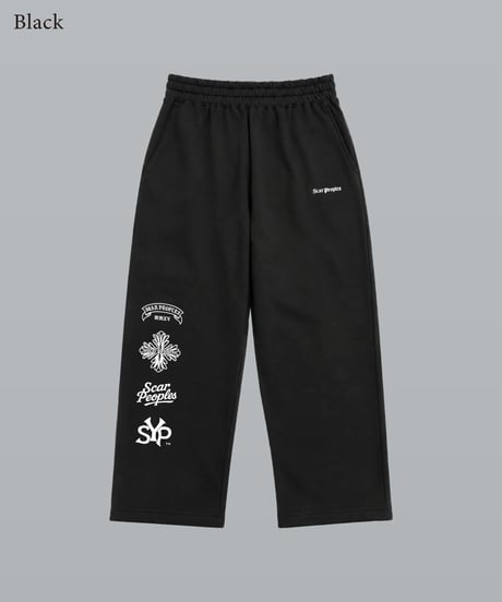 Multi Logo Wide Sweat Pants
