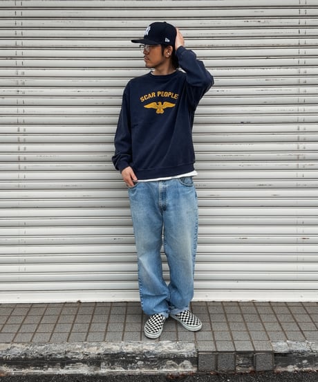 Wing Glyph Fade Crew Sweat / Fade Navy