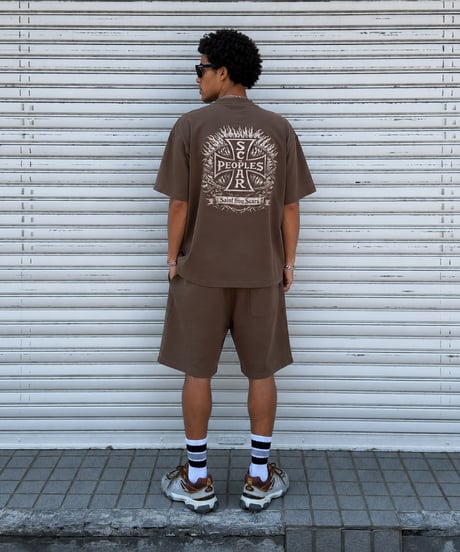 Vintage Cross Fade Sweat Shorts / Fade Brown