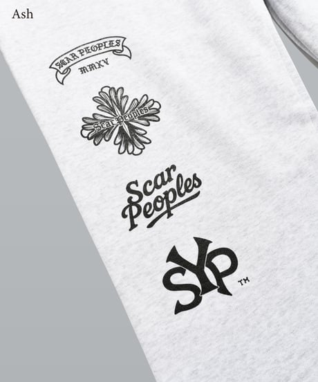 Multi Logo Wide Sweat Pants