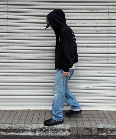 Alpha Shield Box Zip Hoodie / Black