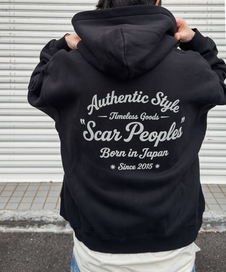 Alpha Shield Box Zip Hoodie / Black