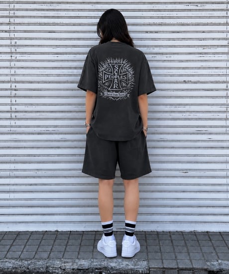 Vintage Cross Fade Tee / Fade Black