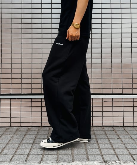 Multi Logo Wide Sweat Pants