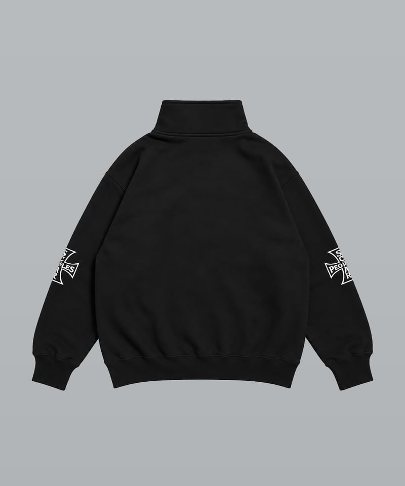 Multi Logo Half zip Sweat | Youthful Scar Peoples