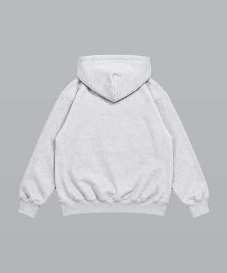 Alpha Shield Patch Zip Hoodie / Ash