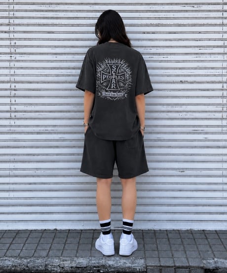 Vintage Cross Fade Sweat Shorts / Fade Black