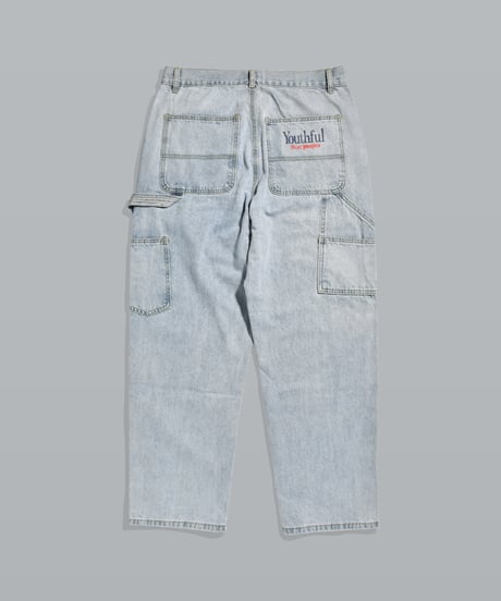 Double Knee Painter Denim Pants / Light Blue