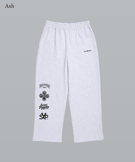 Multi Logo Wide Sweat Pants