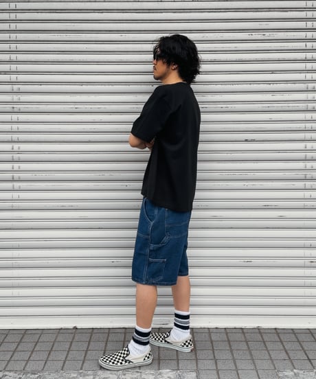 Double Knee Painter Denim Shorts / Indigo