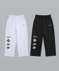 Multi Logo Wide Sweat Pants
