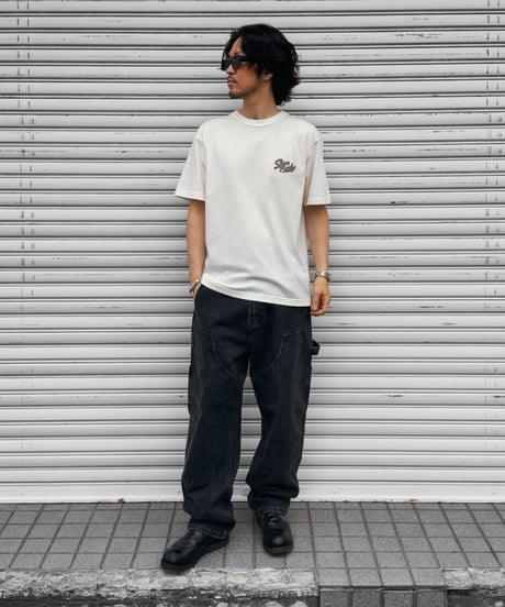 Double Knee Painter Denim Pants / Black