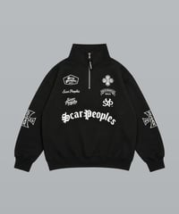 Multi Logo Half zip Sweat
