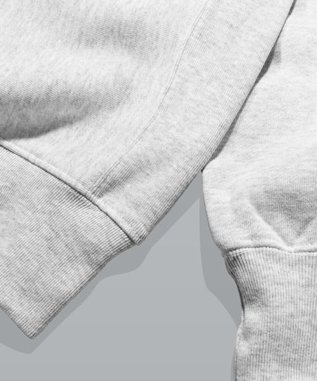 Alpha Shield Patch Zip Hoodie / Ash