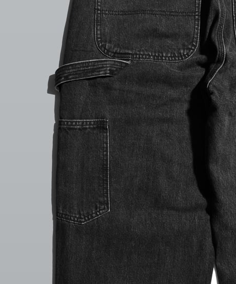 Double Knee Painter Denim Pants / Black