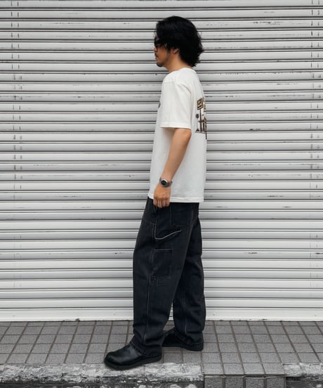 Double Knee Painter Denim Pants / Black