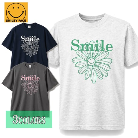 送料無料　SMILEY FACE (スマイリーフェイス） Tシャツ メンズ レディース SMFC-080 6.2oz ヘビーウエイト オープンエンドTシャツ アメカジ