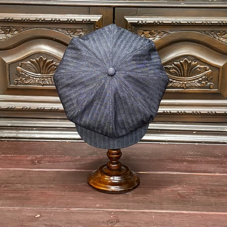 Denim herringbone Big casquette