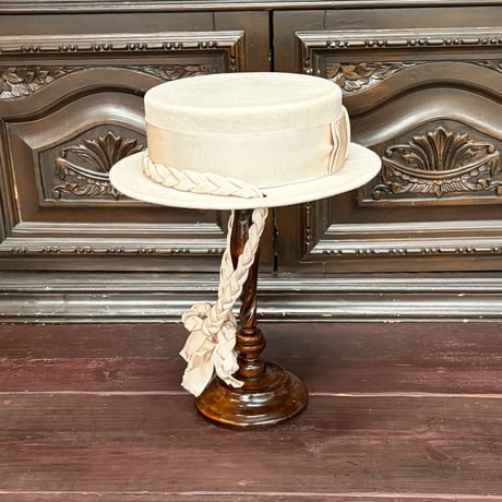 Bord court canotier tresse ruban