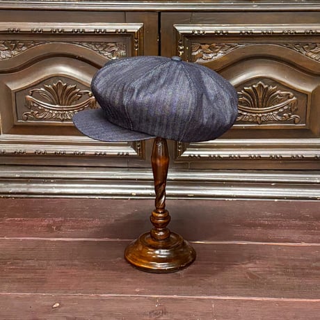 Denim herringbone Big casquette