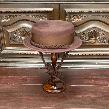Bord court canotier tresse ruban