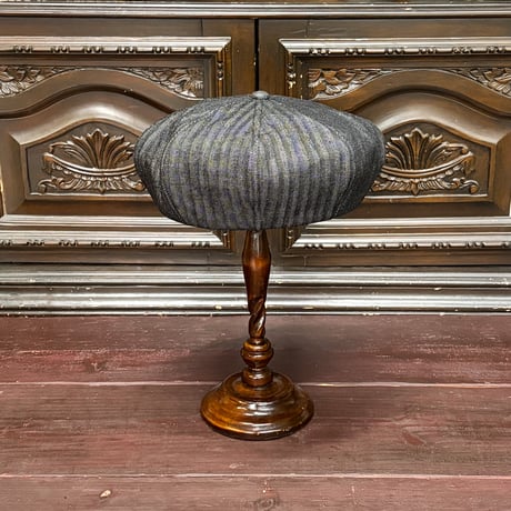 Denim herringbone Big beret
