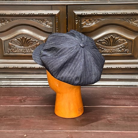 Denim herringbone Big casquette